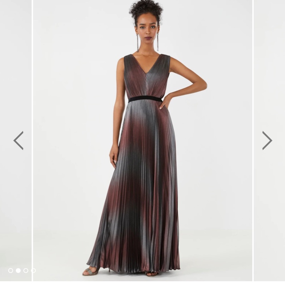 BCBG VIOLET FOILED EVENING DRESS